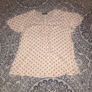 Red and white shirt sleeve